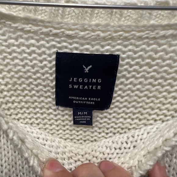 American Eagle Outfitters Fair Isle Sweater Cream Multi Color M M Cozy Knit - Picture 2 of 7